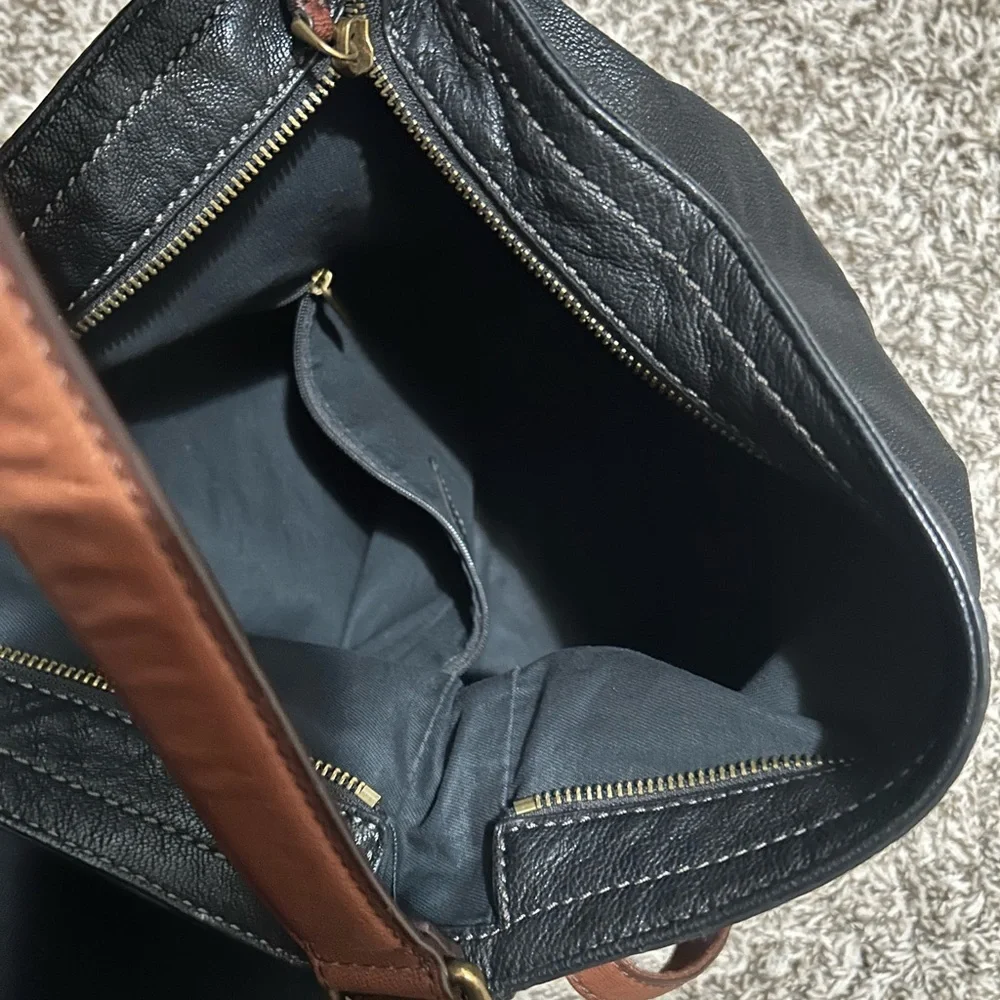 Fossil Corey Hobo Bag Black Leather Shoulder Bag